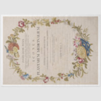 Antique Botanical Wreath Decoupage