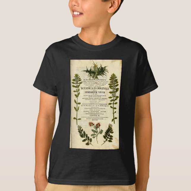 Antique Botany Bookplate T-Shirt (Front)