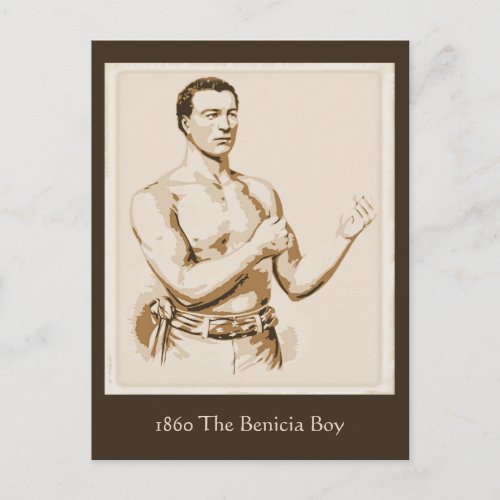 Antique boxing 1860 The Benicia Boy Postcard