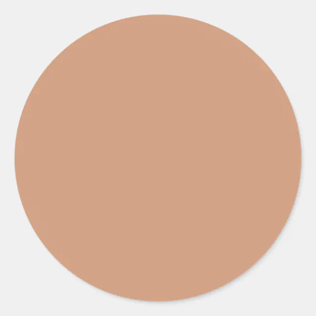Antique brass (solid color) classic round sticker | Zazzle