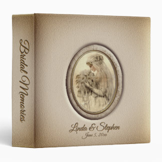 Antique Bride Bridal Memories Personal 3 Parts Ring Binder
