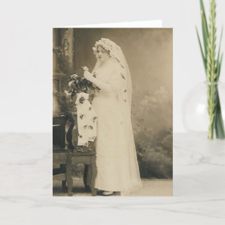 Antique bride greeting card
