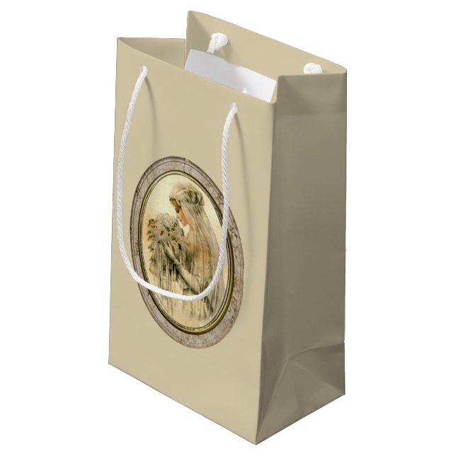 Antique Bride Small Gift Bag (Back Angled)