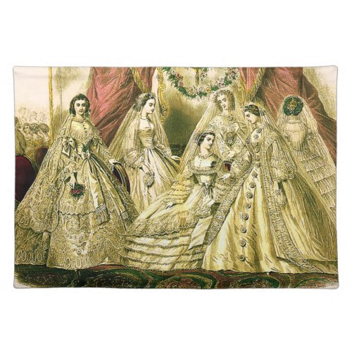 Antique Bride Vintage Wedding Cloth Placemat
