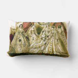 Antique Bride Vintage Wedding Lumbar Pillow