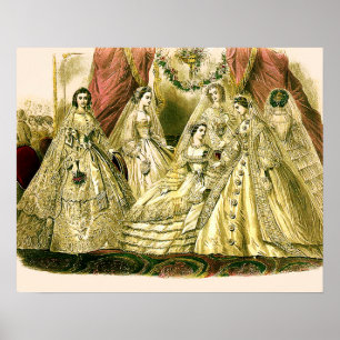 Antique Bride Vintage Wedding Poster