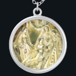Antique Bride Vintage Wedding Silver Plated Necklace<br><div class="desc">This beautiful antique image was created in 1861,  showing a bride surrounded by her bridal party. A beautiful addition for any bride!</div>