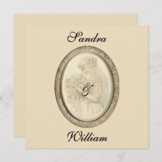 Antique Bride Wedding Invitation