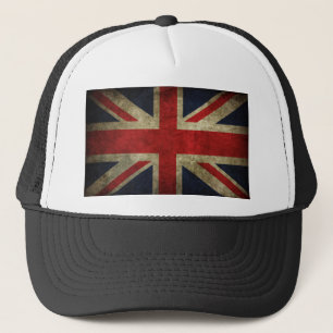 Antique British Union Jack Flag UK Trucker Hat
