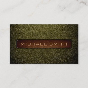 Antique Bronze Leather Look Professional Business Card by NhanNgo at Zazzle