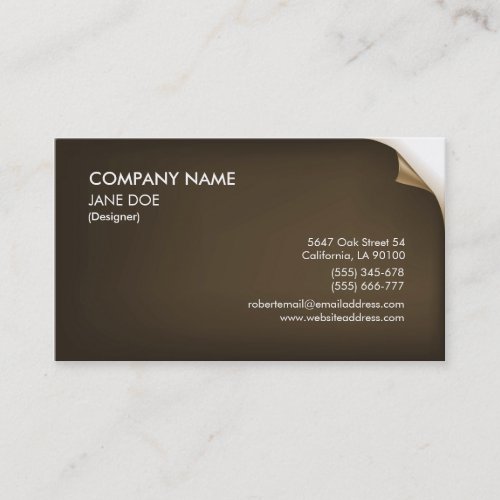 Antique Brown Business Card