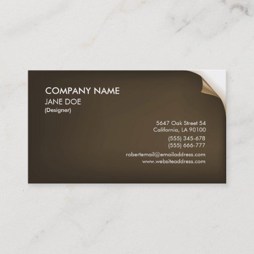 Customizable Antique Brown Business Card