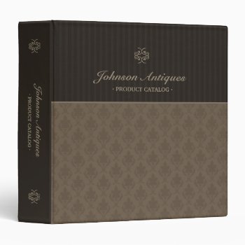 Antique Brown Damask Binder by BluePlanet at Zazzle