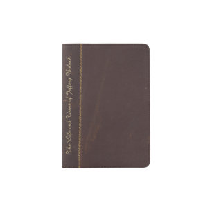 Antique Brown Leather Book Look Passport Wallet Holder