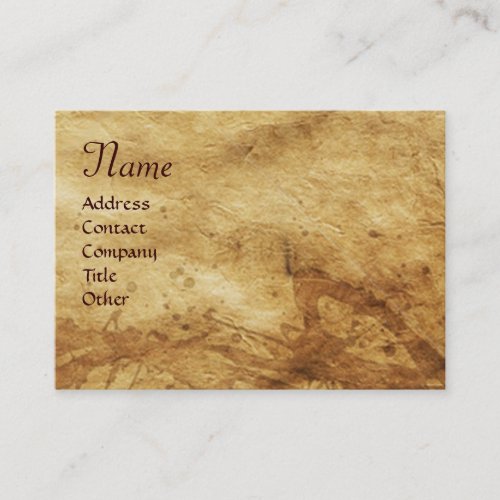 ANTIQUE BROWN PARCHMENT Monogram Business Card