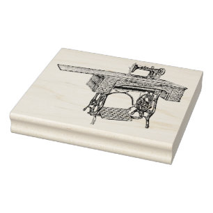 Antique Brunswick Sewing Machine Rubber Art Stamp