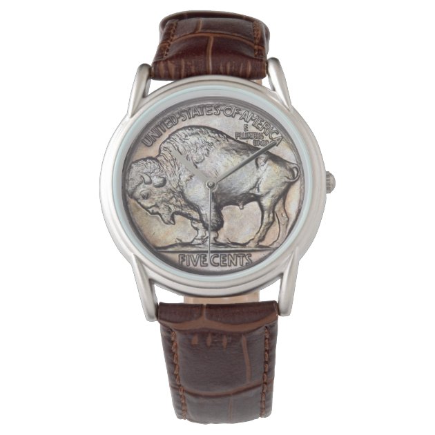 Antique Buffalo Nickel Vintage Rare Coin Collector Watch Zazzle