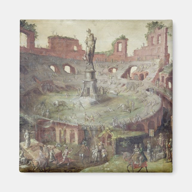 Antique Bullfighting, 1552 Magnet (Front)
