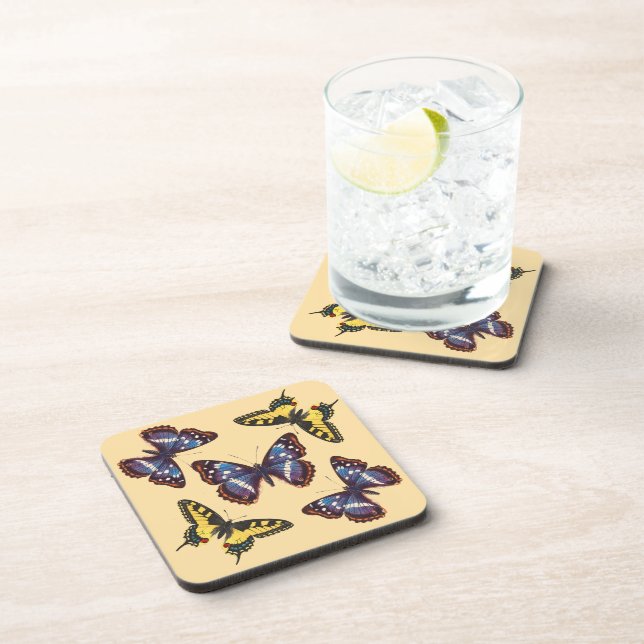 Antique Butterfly  Beverage Coaster (Right Side)