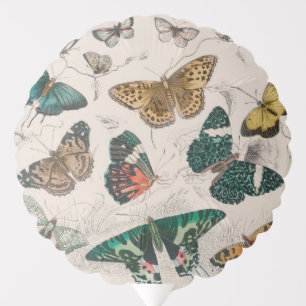Antique Butterfly Illustration: 1820 Goldsmith Balloon