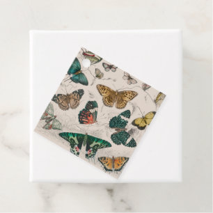 Antique Butterfly Illustration: 1820 Goldsmith Favor Tags