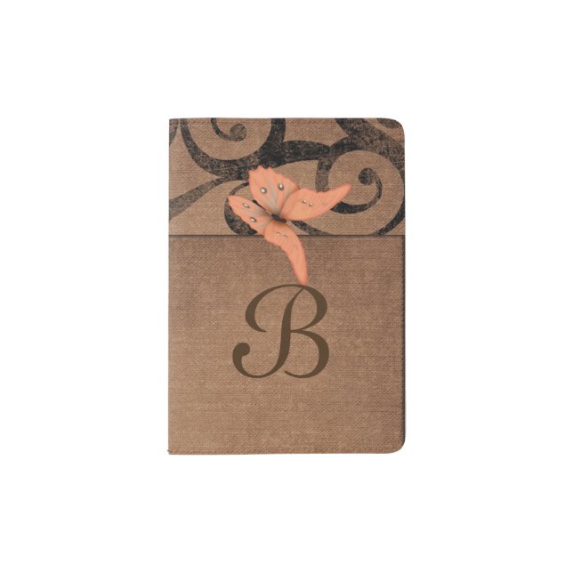 Antique Butterfly Passport Holder (Front)