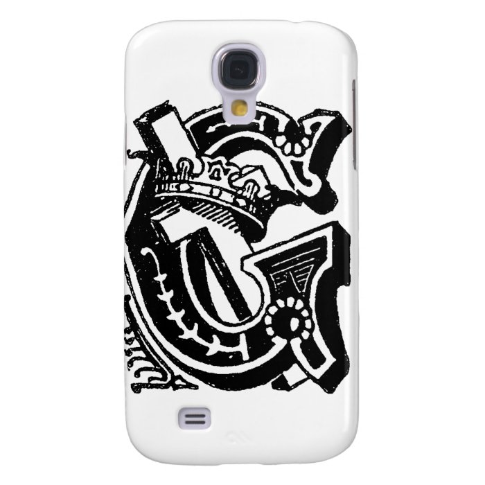 Antique Calligraphy Masonic Symbols Letter G Samsung Galaxy S4 Covers