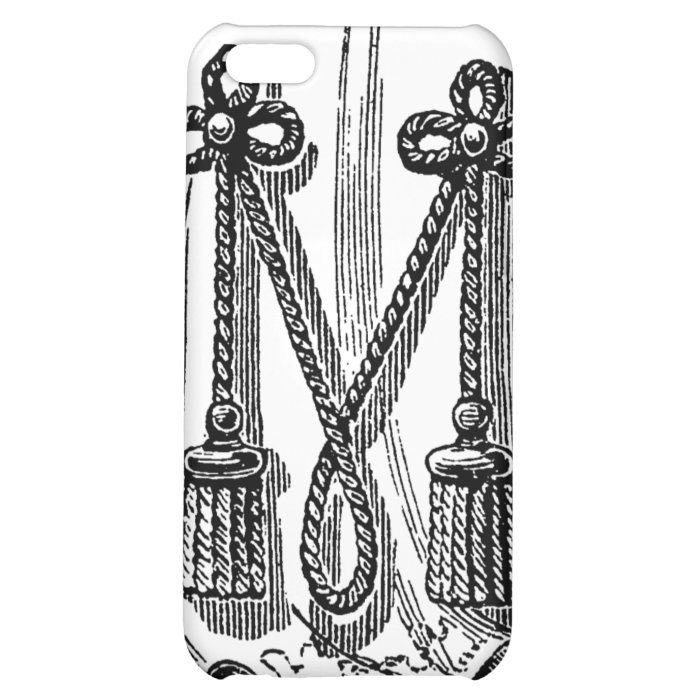 Antique Calligraphy Masonic Symbols Letter M Cover For iPhone 5C