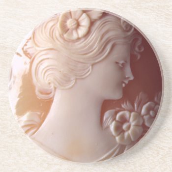 Antique Cameo  Antique Jewelry  Drink Coaster by Omtastic at Zazzle