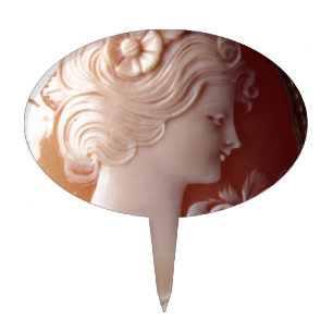 Antique Cameo Cake Topper