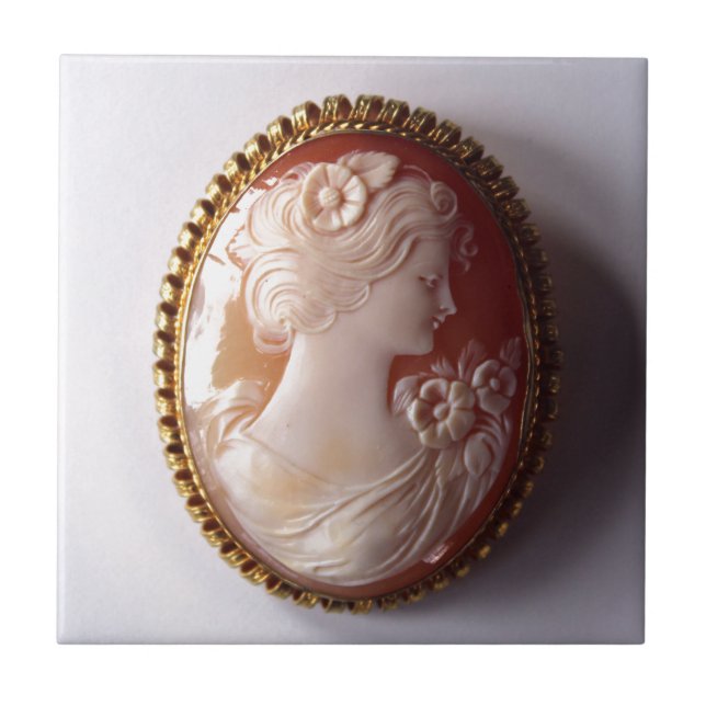 Antique Cameo Ceramic Tile (Front)