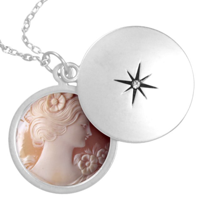 Antique Cameo Locket Necklace (Front)