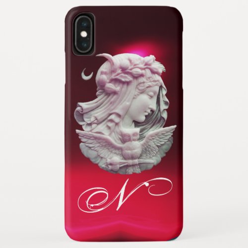 ANTIQUE CAMEOMOON LADY OF NIGHT WITH OWL MONOGRAM iPhone XS MAX CASE