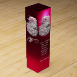 ANTIQUE CAMEO, MOON LADY OF NIGHT WITH OWL WINE GIFT BOX<br><div class="desc">Elegant monogram design with wine quote “I love everything that is old; old friends, old times, old manners, old books, old wines.” .Romantic ancient cammeo jewel with a beautiful woman profile with long hair ornamented with berries in the moon light with owl.on red ruby gemstone..Part from " Season's Fruits ".This...</div>