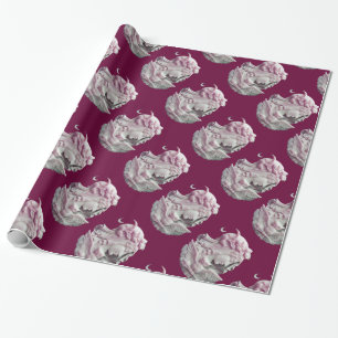 ANTIQUE CAMEO, MOON LADY OF NIGHT WITH OWL WRAPPING PAPER