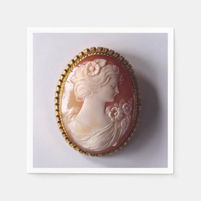 Antique Cameo Paper Napkins (Front)