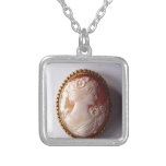 Antique Cameo Silver Plated Necklace at Zazzle