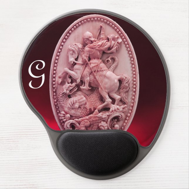 ANTIQUE CAMEO ST. GEORGE AND DRAGON GEL MOUSE PAD (Front)