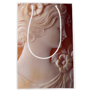 Antique cameo - vintage jewelry medium gift bag
