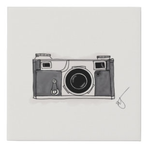 Antique camera faux canvas print