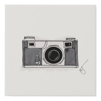 Antique camera faux canvas print