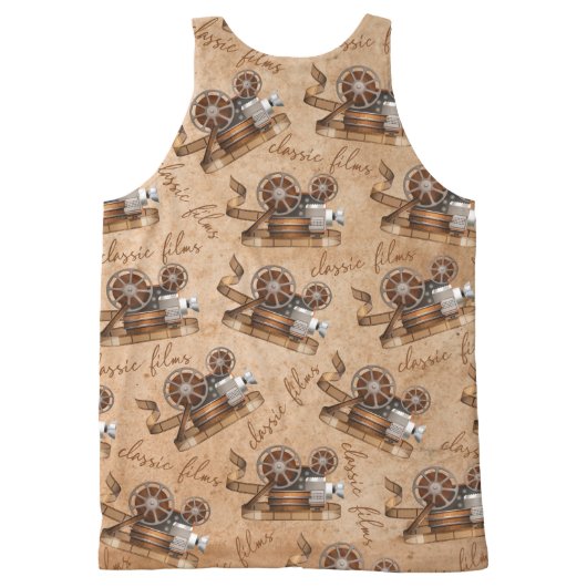 Antique Camera Old Classic Films All-Over-Print Tank Top (Back)