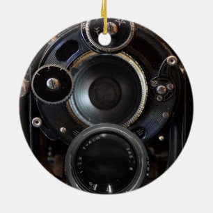 Antique Camera Photography Vintage Lens Film Ceramic Ornament