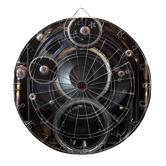 Antique Camera Photography Vintage Lens Film Dartboard (Front)