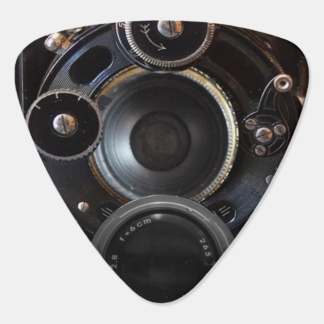 Antique Camera Photography Vintage Lens Film Guitar Pick (Back)