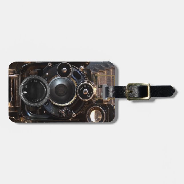 Antique Camera Photography Vintage Lens Film Luggage Tag (Front Horizontal)