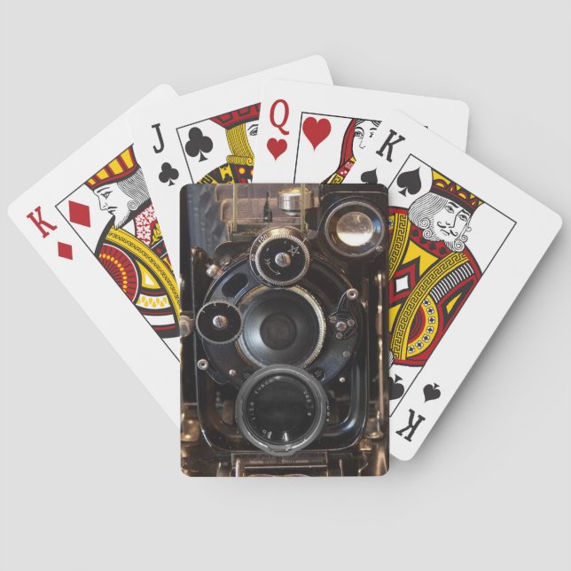 Antique Camera Photography Vintage Lens Film Poker Cards (Back)