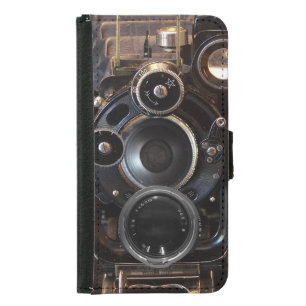 Antique Camera Photography Vintage Lens Film Samsung Galaxy S5 Wallet Case