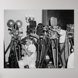 Antique Cameras at the White House, 1930s Poster