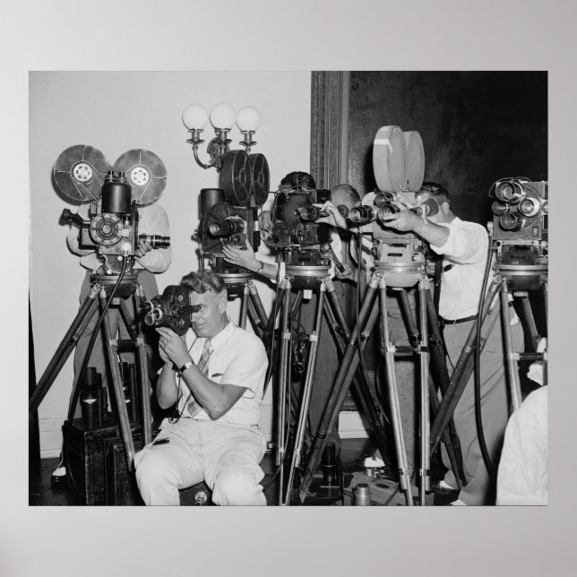 Antique Cameras at the White House, 1930s Poster (Front)